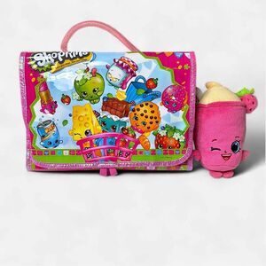 Shopkins Tri-Fold Storage Bag & Smoothie Plush Bundle Kidcore KawaiiCore